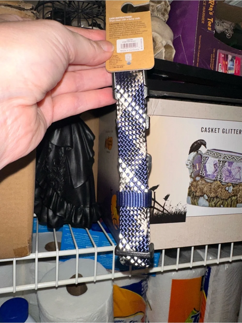 Bundle Of 2 Arcadia Trail Dog Collars 1 Blue and 1 Gray
